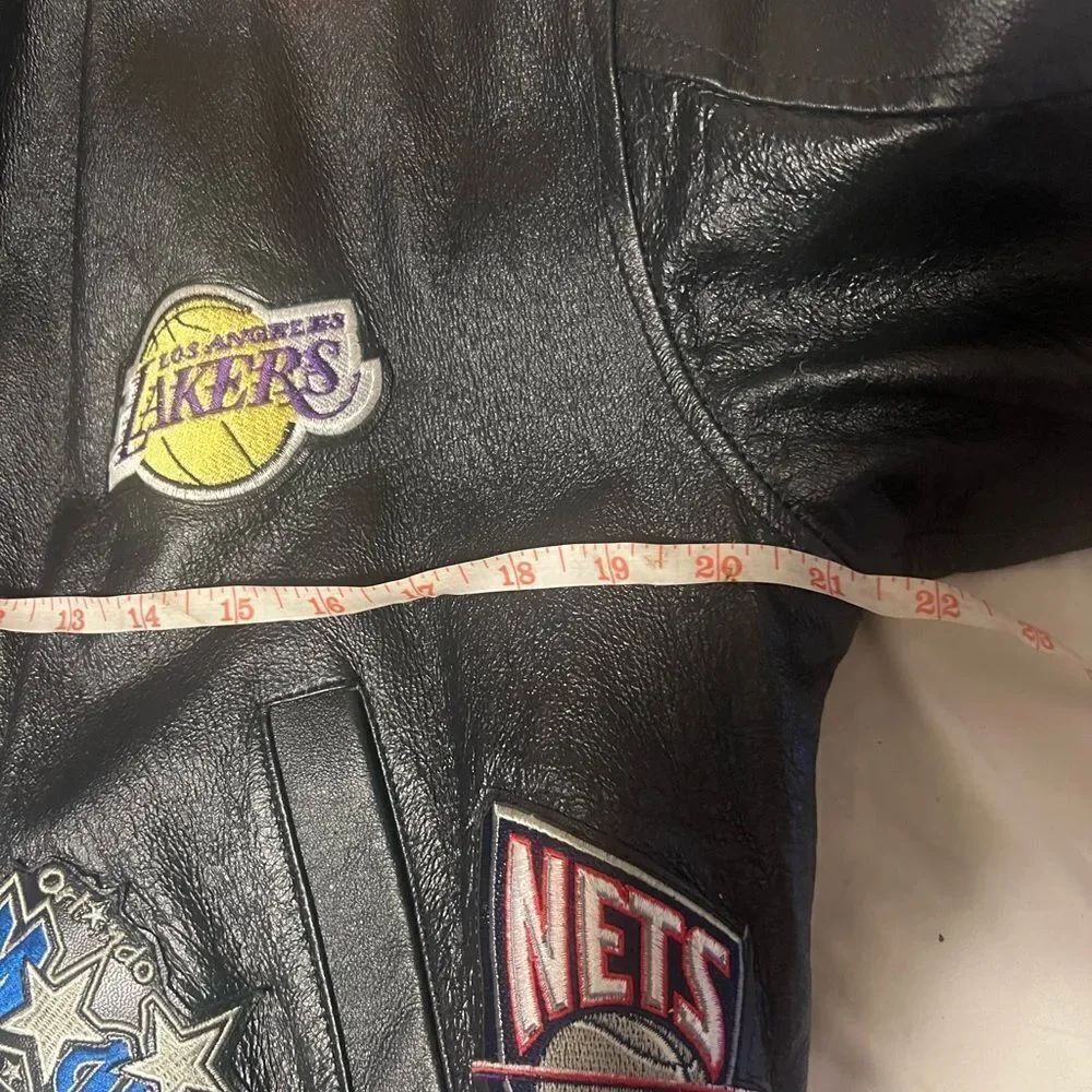Jeff Hamilton NBA Leather Jacket patch work - Picture 3 of 4
